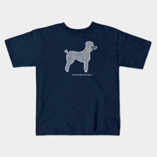 Standard Poodle with Name - detailed lovely dog design for poodle lovers Kids T-Shirt